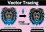 manually trace your logo into ai, eps, svg and PDF